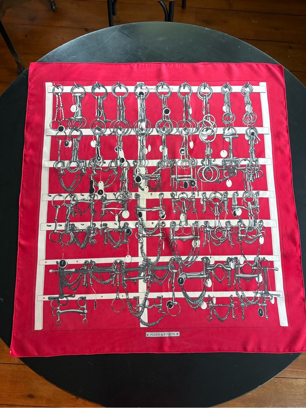 Hermes Mors & Filets Silk Scarf